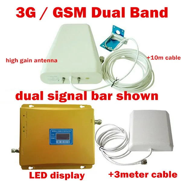 Двухдиапазонный полный комплект GSM 900 3g сотовый усилитель сигнала МГц UMTS 2100