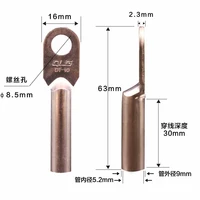5pcslot yt1547b dt 10 crimp terminal copper nose copper joints copper terminals free shipping sell at a loss