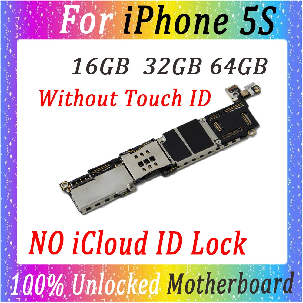 100% оригинальная разблокированная материнская плата для iphone 5s с/без Touch ID с