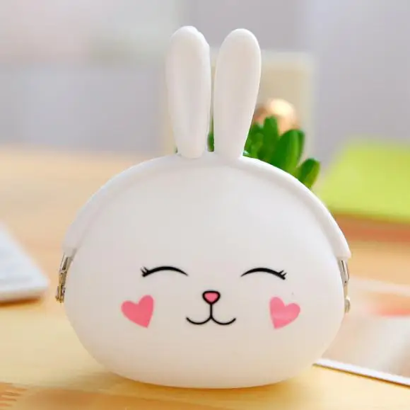 Kawaii детская сумочка для девочек мягкий силиконовый массажер с длинными ушками