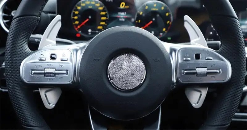 Silver Автомобильный Стайлинг рулевое колесо сдвиг весло расширение рычаги Замена наклейки для Mercedes Benz A класс A180 A200 аксессуары - Название цвета: Silver