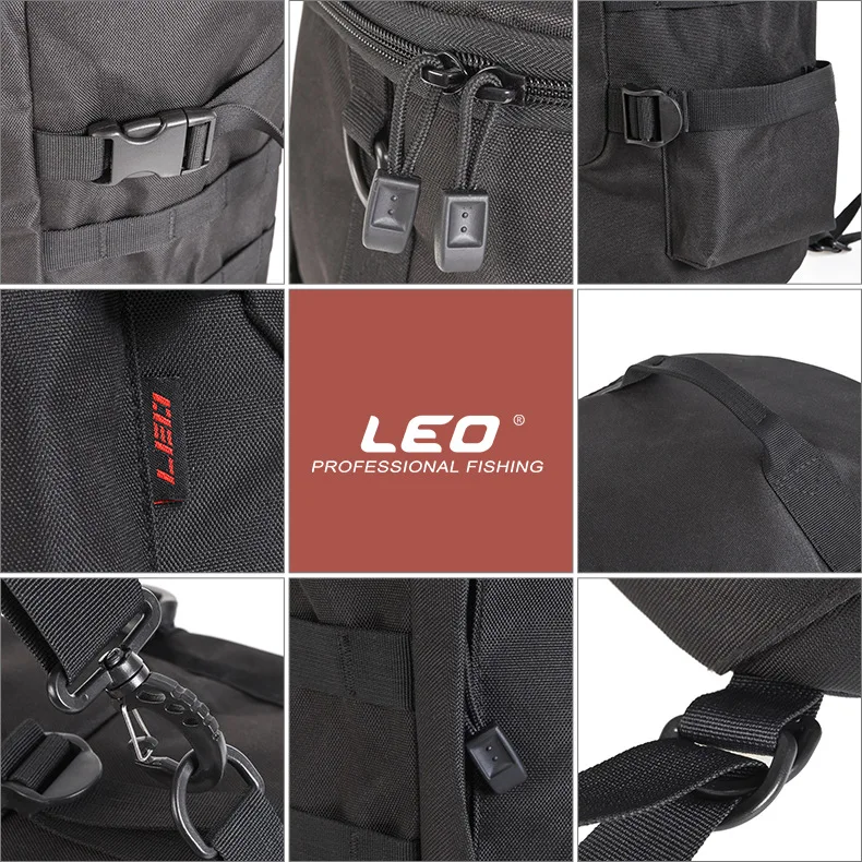 Рыболовные сумки Leo 28085 цилиндрическая удочка сумка для катушки рюкзак чехол рыбы