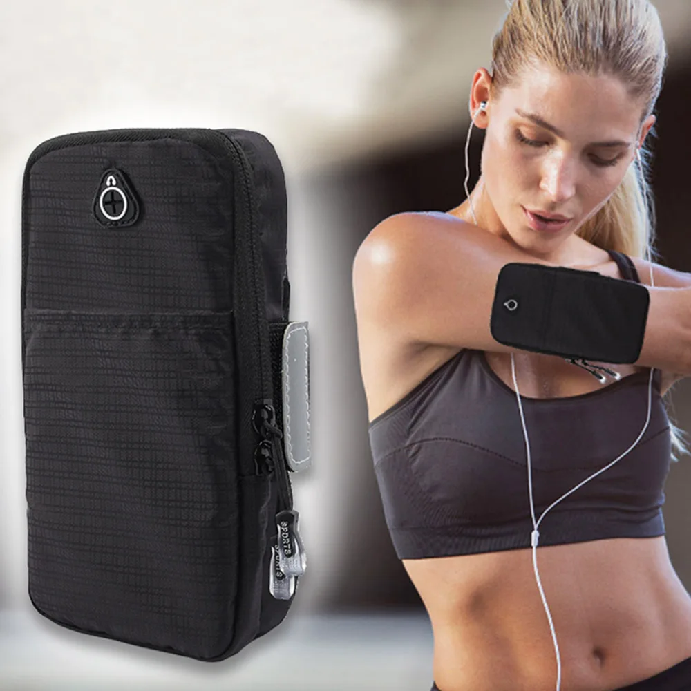 Спортивная сумка для телефона KISSCASE тканевая на молнии фитнеса бега руку
