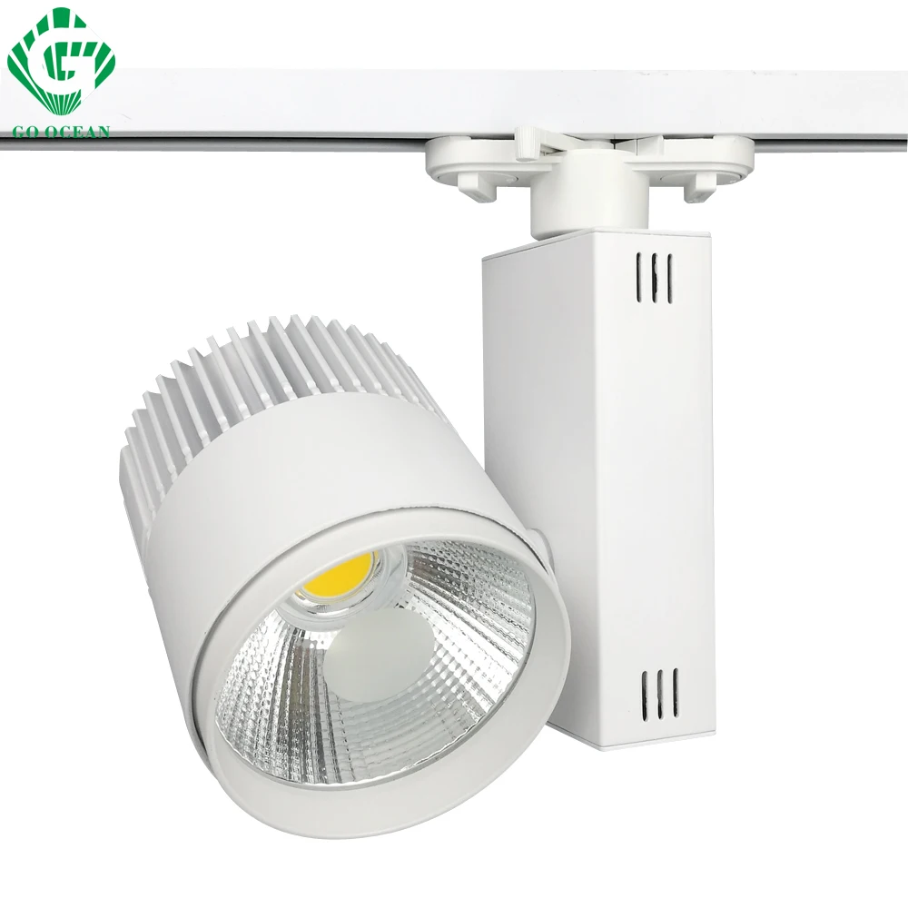 20W светодиод для трекового светильника Рельс LED лампы с регулируемой яркостью обувь Костюмы магазине 2/3/4 провода 3 фазы прожекторы системы трек светильники, с зажимным приспособлением