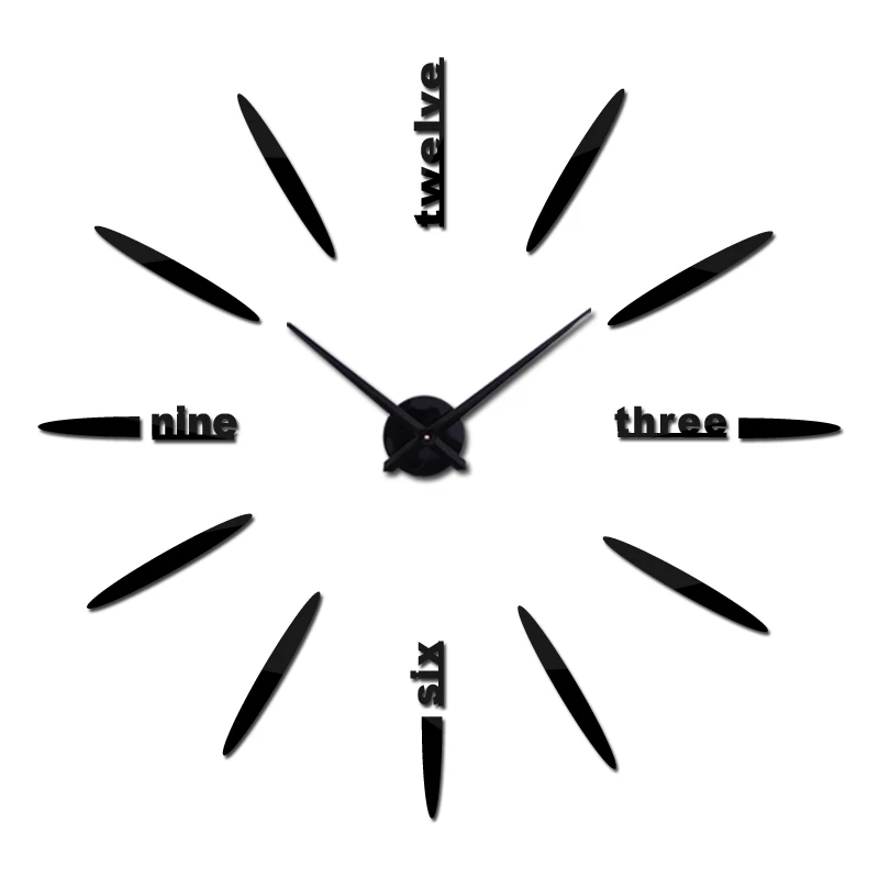 2019 new sale 3d diy wall clock clocks horloge watch Acrylic mirror stickers real Living Room Quartz Europe stickers|clock feet|clock poemsclock