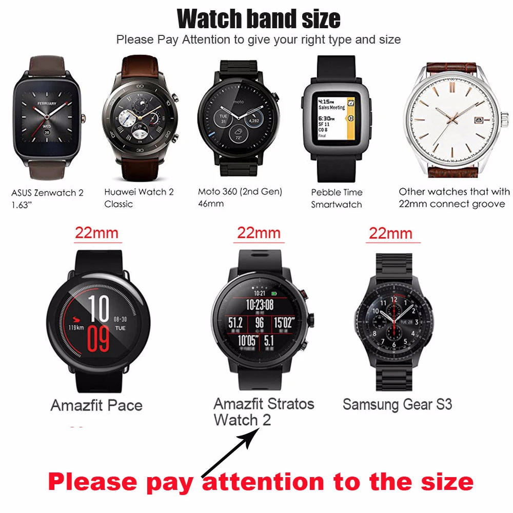 Силиконовый браслет ремешок для Xiaomi Amazfit GTS Bip GTR 42 мм GTR 47 мм Pace Stratos 22 мм 20 мм ремешок для часов