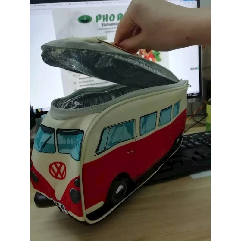 Сумка для ланча с мультяшным автомобилем для мальчиков и девочек, детская термоизолированная сумка для ланча, контейнер для еды, сумка для пикника, Детская сумка для бутылки молока