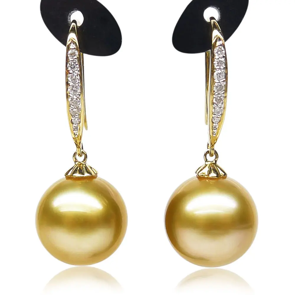 

Hj 00287 золото! Серьги AAA 12 мм жемчужные серьги с жемчужинами из южного моря, роскошные свадебные ювелирные изделия Ms. girl