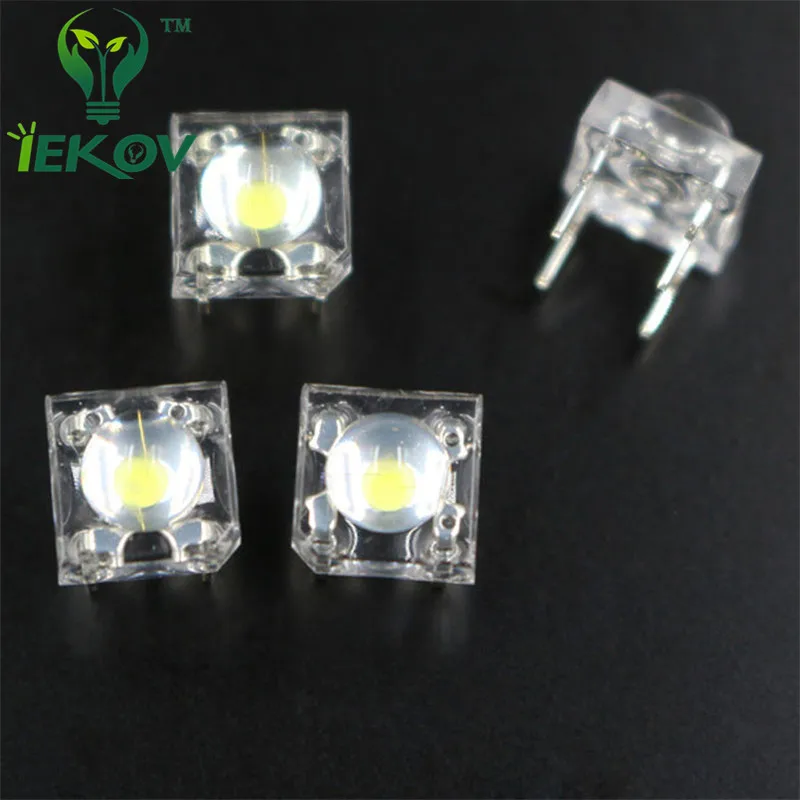 20 шт. LED 5 мм белый Пиранья супер флюс светодиоды 4 pin купольная широкоугольная