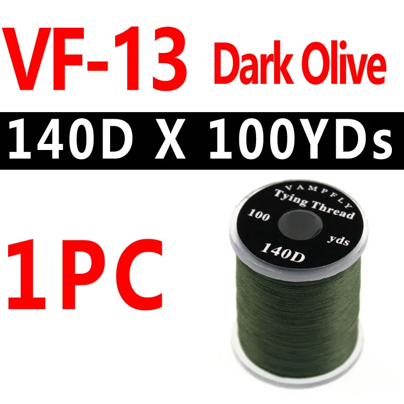 VF-13 1PC Bimoo 1 шт., 20 цветов, профессиональная нить для завязывания мух, нить для мух, форель, бас, материал для завязывания мух, 140 Denir, гибридные нити для завязывания нитей - Цвет: VF-13 1PC