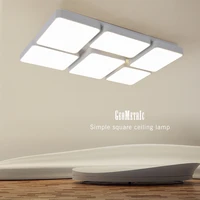 simple modern rectangular household creative personality bedroom living room lamp fashion arclee home led ceiling lamp