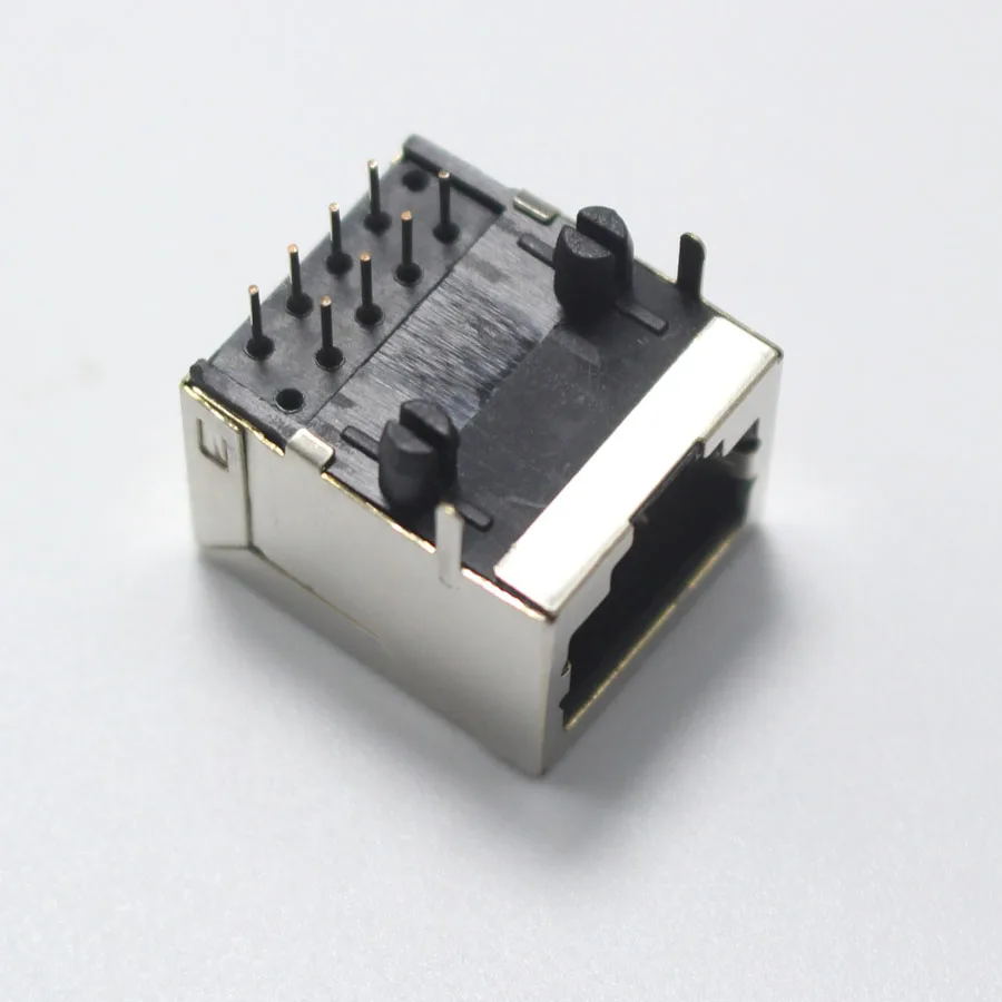 2 шт. разъем RJ45 Femlae со светодиодной подсветкой 58 сетевой правый угол 8P8C интерфейс