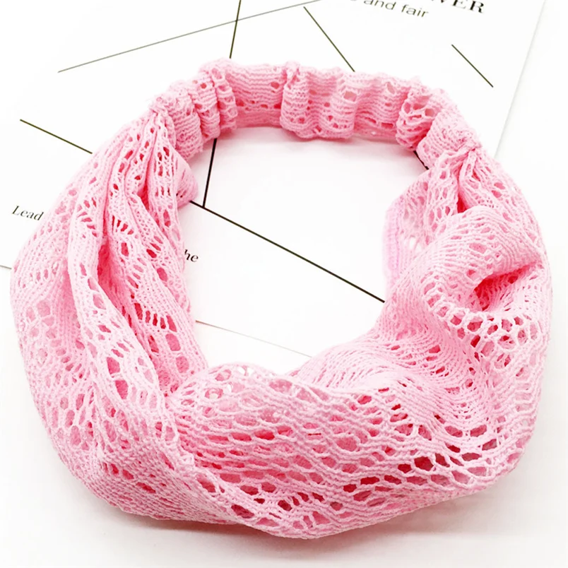 Новинка 2019 Женская Кружевная повязка на голову для йоги широкая с цветами волос