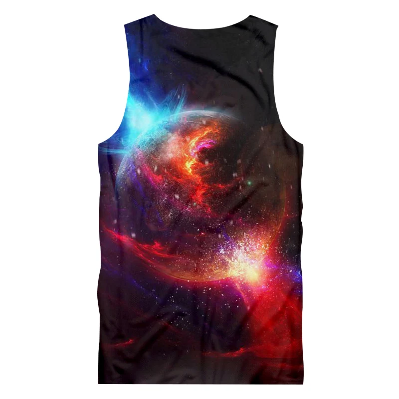 UJWI Galaxy Space топы для мужчин новые Harajuku 3d цифровая печать Звезда жилет Вселенная Hombre