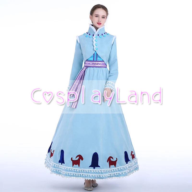 2018 Olaf's Adventure Принцесса Анна косплей костюм карнавал Хэллоуин для взрослых