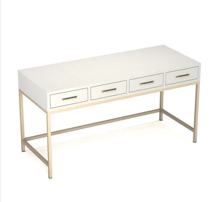 White 4 drawer Луи модный простой европейский стиль спальня комод современный минималистичный железный металлический стол черный Американский Скандинавский стол для макияжа - Цвет: White 4 drawer