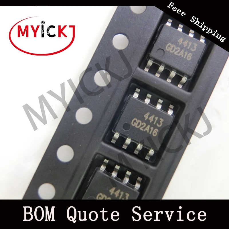 10 шт. AO4413 микросхема MOSFET P CH 30 V 15A 8soic 4413|Светодиодные чипы| |