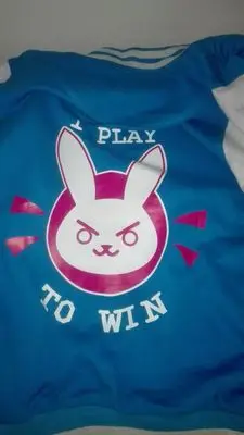 

Game OW D.VA Cosplay Costume Coat hoodie jacket Unisex Blue Rabbit Cosplay Adult Baseball Uniform Christmas Gift Free Shipping