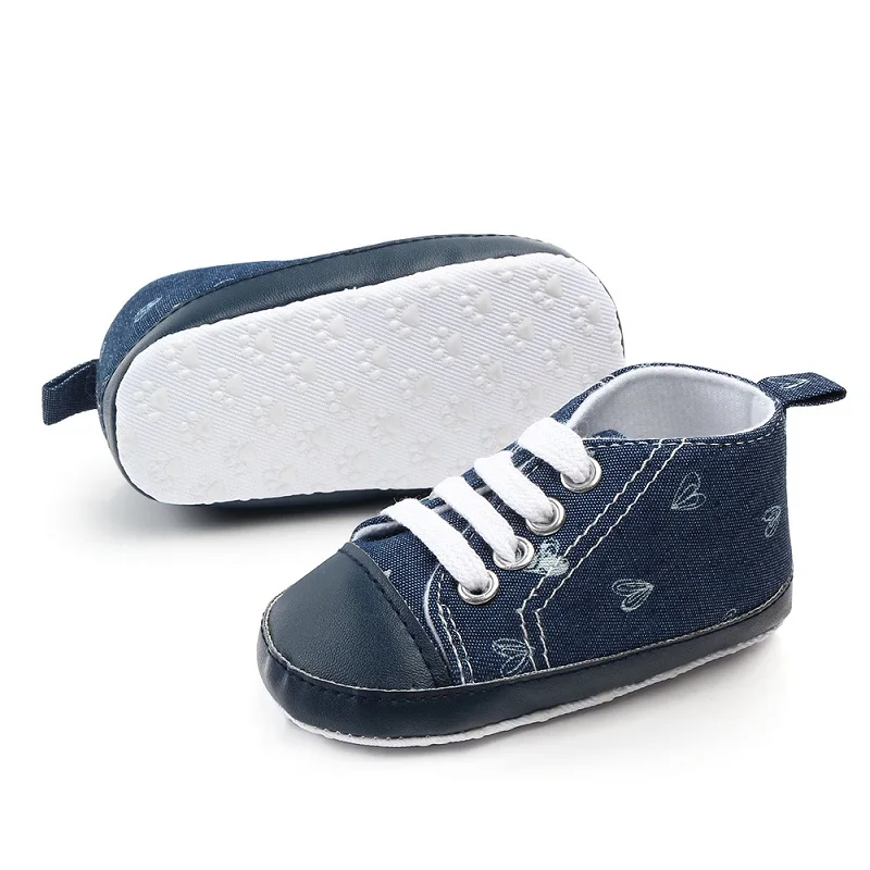 2213 denim dark blue MiYuebb/Обувь для маленьких девочек с вышитыми цветами; Модные Повседневные кроссовки с принтом единорога; тапочки унисекс для малышей - Цвет: 2213 denim dark blue