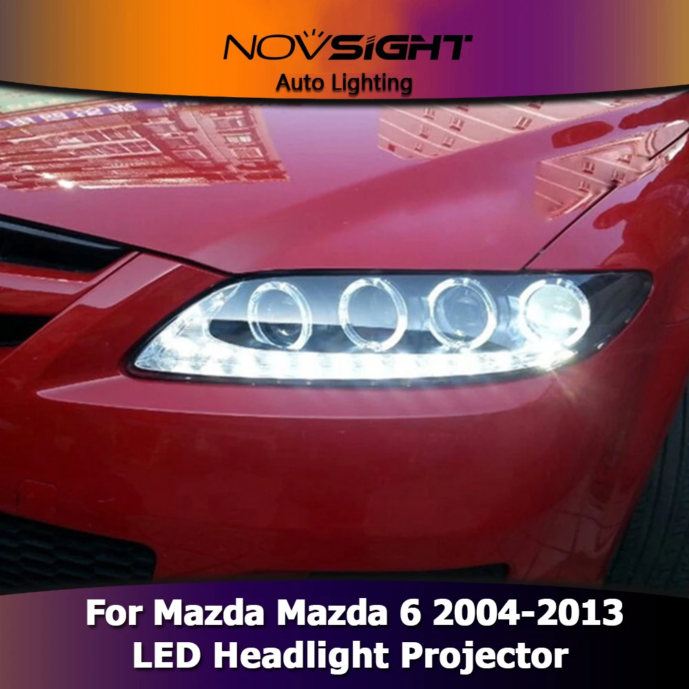Авто освещение стиль светодиодные фары для Mazda 6 2004 2013 mazda6 сигнала ангельские