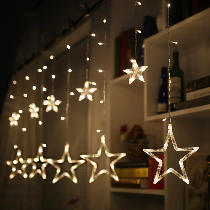 

Star Lamp LED Lamp String Ins Christmas Lights Decoration Holiday Lights Curtain Lamp Wedding Neon Lantern 220v/110v Europe Us