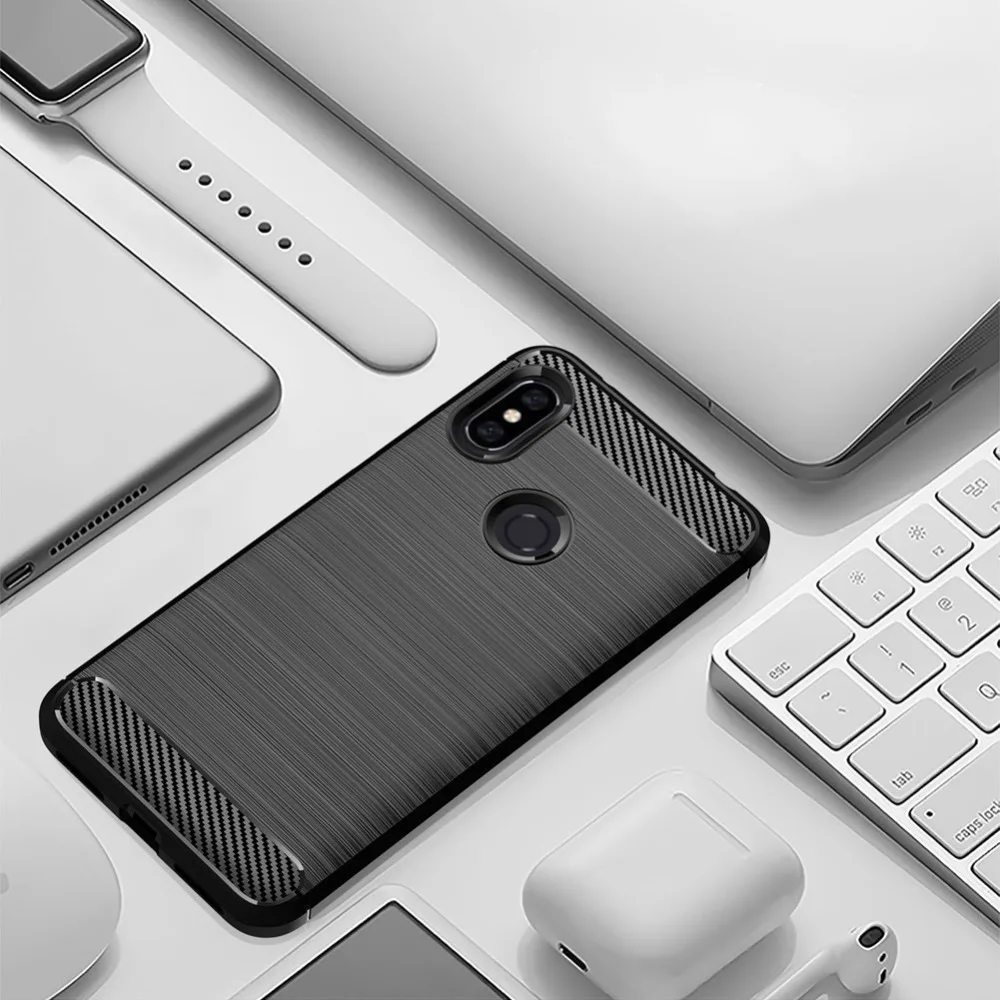Силиконовый чехол для Xiao mi Red Note 7 6 5 4 Pro Чехол s карбоновый Xiaomi Max 3 2 8 8SE A2 A1 красный 4X5
