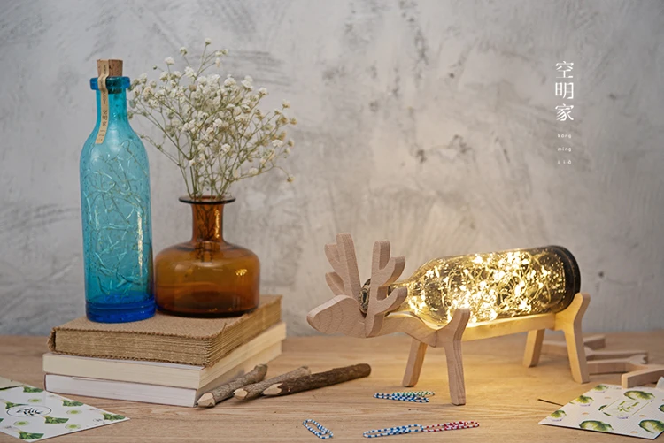 Креативные Декоративные настольные светильники с милым лосем для гостиной