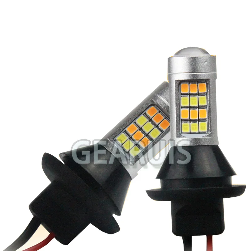 2 шт. автомобиль горки светодиодный 1156 BAU15S T20 7440 BA15S 42 SMD 2835 объектив от белого к