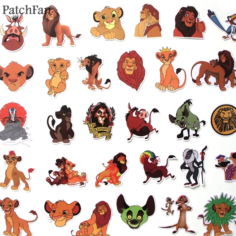 Patchfan 40 шт. лев Король животные мультфильм игрушка Дети Игрушка наклейка, сделай сам, Скрапбукинг альбом ноутбук телефон тетрадь наклейка стикеры A1846