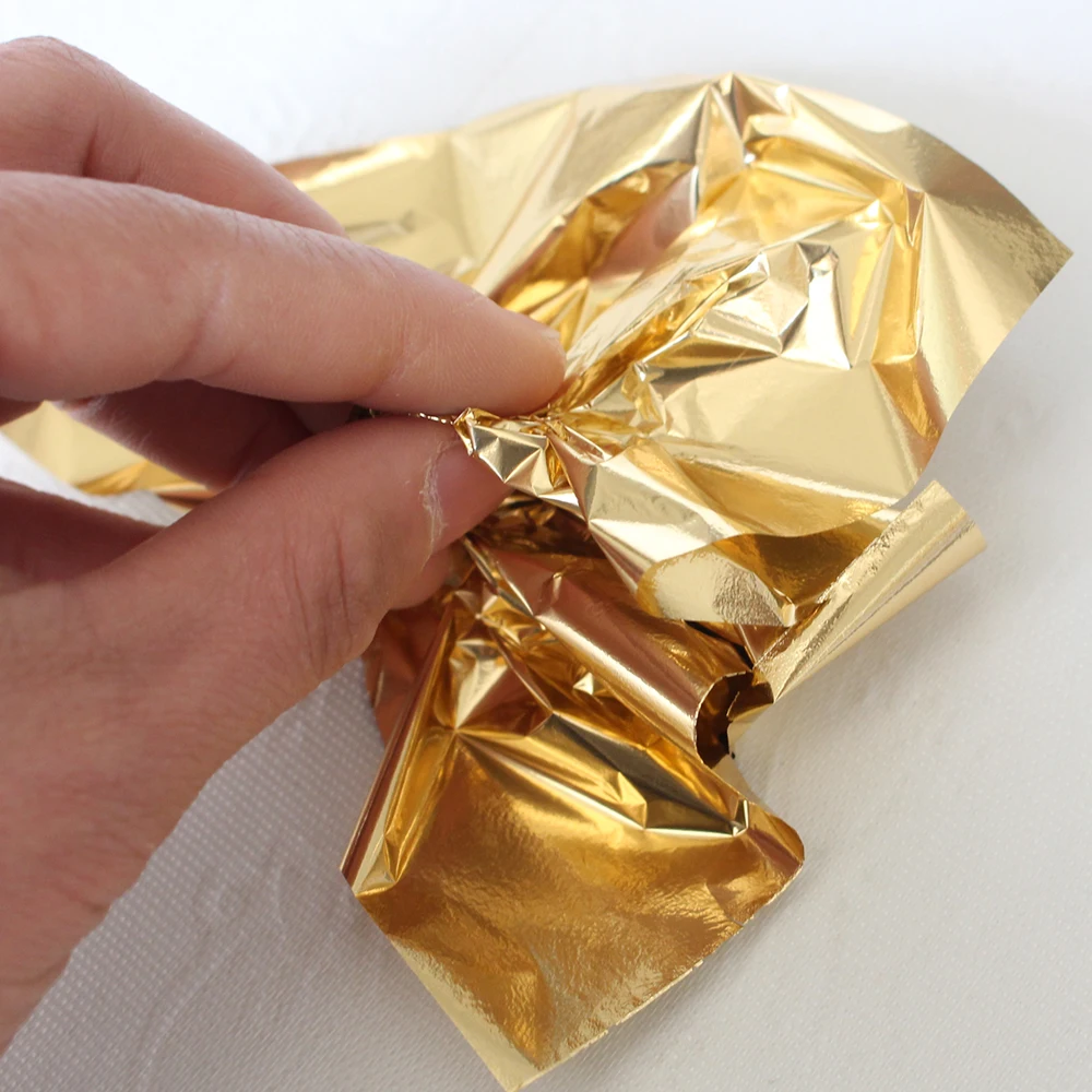 500 шт Тайвань захватывающий античный медный лист блестящий имитация золотого