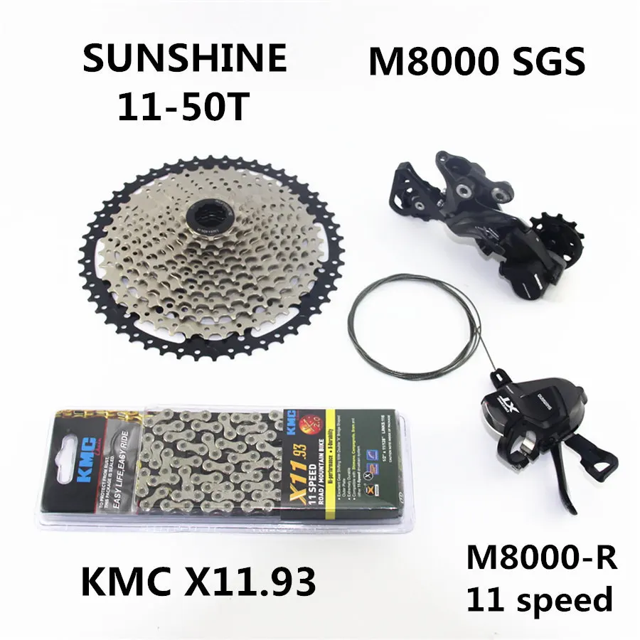 SHIMANO DEORE XT M8000 комплект горного велосипеда MTB 1x11-Speed 46T 50T SL+ RD+ CSMX8+ X11.93 M8000 переключатель заднего хода
