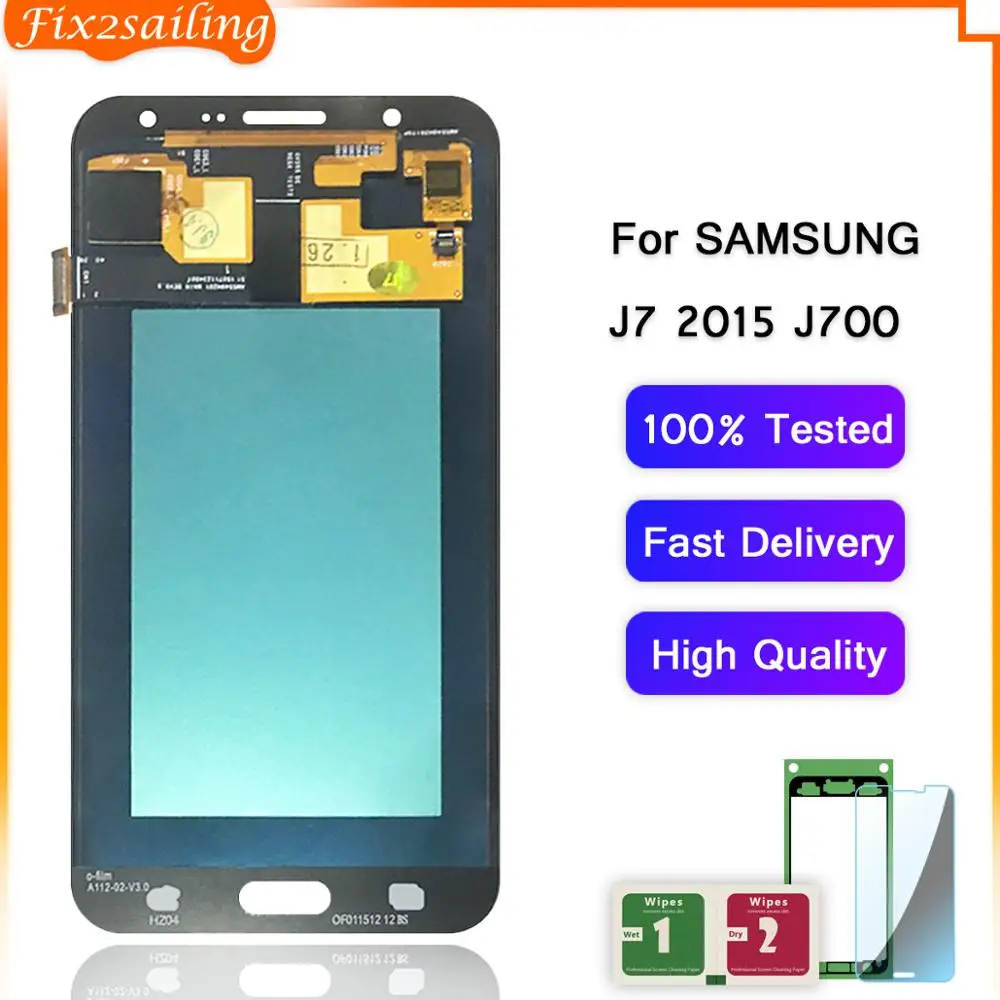 Супер AMOLED ЖК-дисплей для samsung Galaxy J7 J700 SM-J700F J700H J700M J700H/DS ЖК-дисплей сенсорный экран в сборе