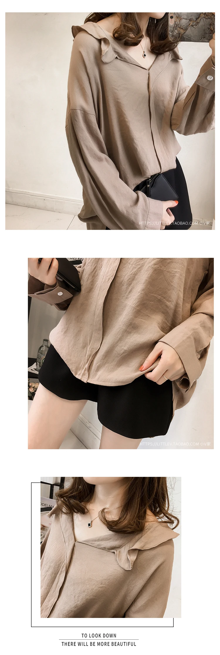 Женские топы и блузки blusas mujer de moda с v-образным вырезом, женские блузки с рукавом летучая мышь размера плюс, повседневные свободные 1732 50