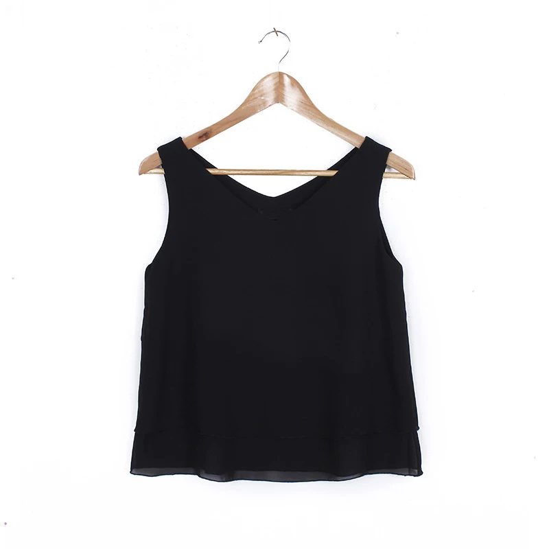 Новинка 2017 летняя стильная блузка женские шифоновые майки сексуальный жилет с