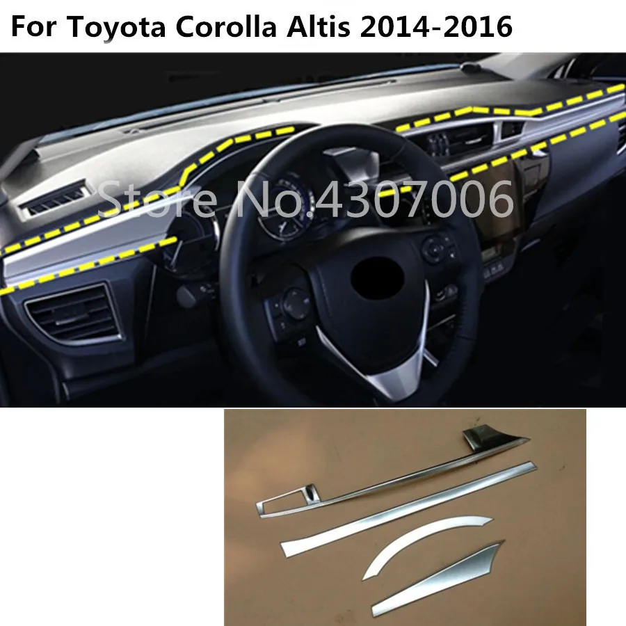 

3 шт., автомобильные матовые панели для Toyota Corolla Altis 2014 2015 2016
