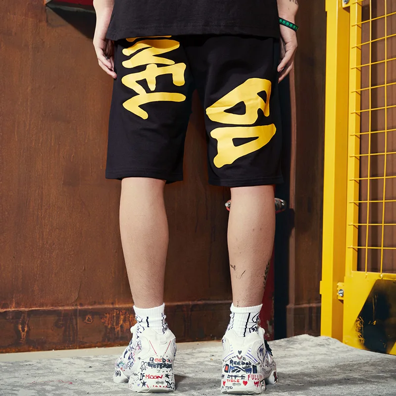 Топ! Шорты в стиле хип хоп свободные мужские шорты панк эластичные с буквенным