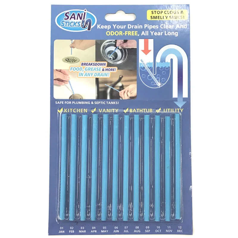 12 шт./компл. палочки обеззараживание сточных вод дезодорант кухонный туалет
