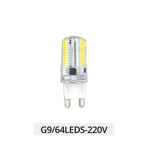 G9 64LED Foxanon LED G4 G9 E14 светильник светодиодный лампочка тусклая освещение SMD3014 AC 220 V лампы в форме свечи свет заменить Галогенные лампы прожектор люстра - Испускаемый цвет: G9 64LED