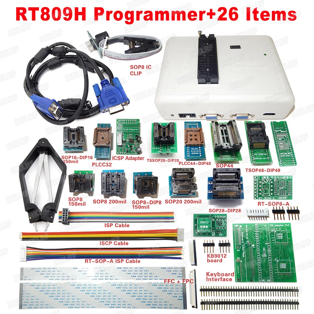 100% оригинальный новый RT809H универсальный программатор EMMC Nand FLASH USB + 44