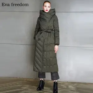 Пуховик женский длинный зимний, с капюшоном, wj2572, 2020