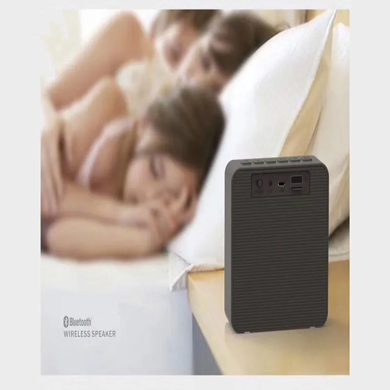 Fabric LED Alarm Clock Wireless Bluetooth Speaker Fm Radio Hands-free Calling Desktop Clocks Bedroom Living Room Home Decor | Дом и сад
