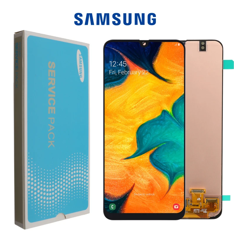 10 шт./лот оригинальный 6 4 ''SUPER AMOLED жк дисплей для SAMSUNG GALAXY A30 A305F A305FD A305A сенсорный