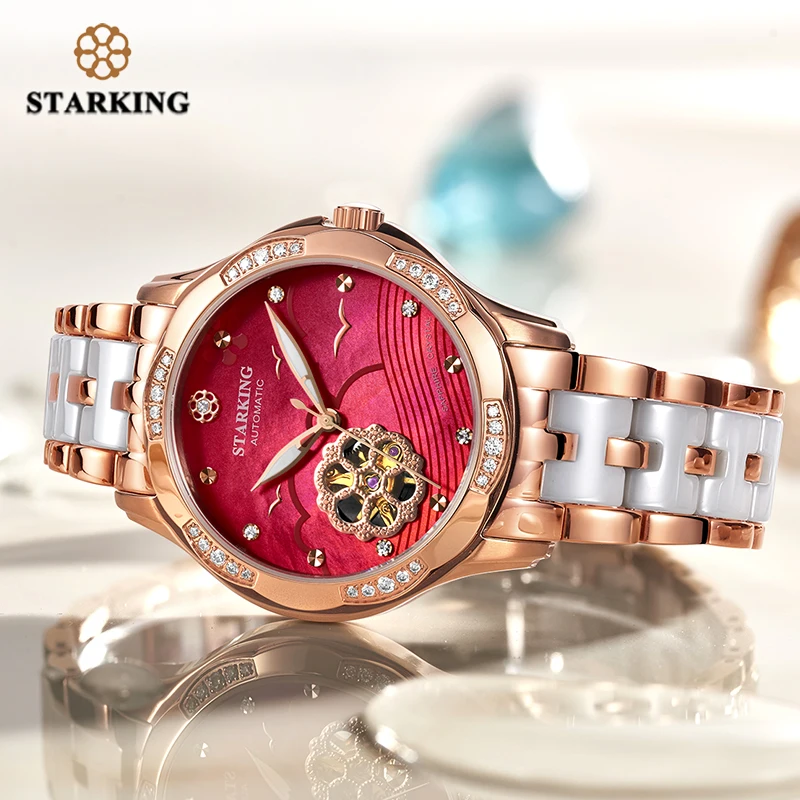 Часы STARKING женские с керамическим ремешком брендовые очаровательные наручные