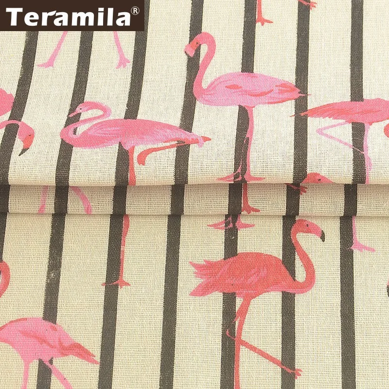 Teramila ручное крашеное хлопковое белье с птичкой ткань Tissu сделай сам скатерть
