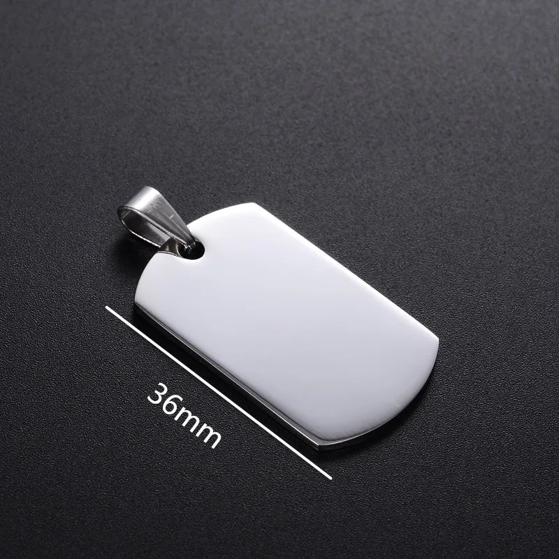 

BULK 10pcs Custom Made Stainless Steel Blank Square Bar Tag Laser Engraved Your Own Message Charm DIY Jewelry Findings