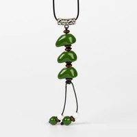 jingdezhen unique shape ceramic beads necklace bohemian necklaces classic style fy473