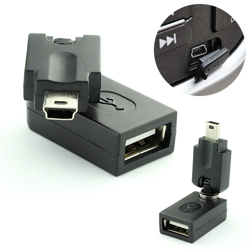 Мини USB к 2 0 Женский 180 X360 гибкий Угловой 360 градусов вращающийся мини otg