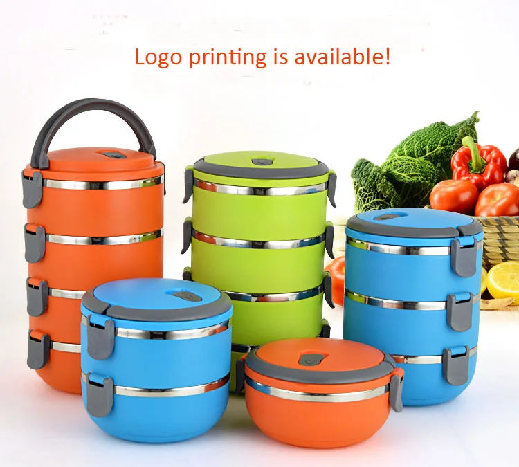 700 мл Ланч бокс из нержавеющей стали одного слоя теплоизоляционный материал