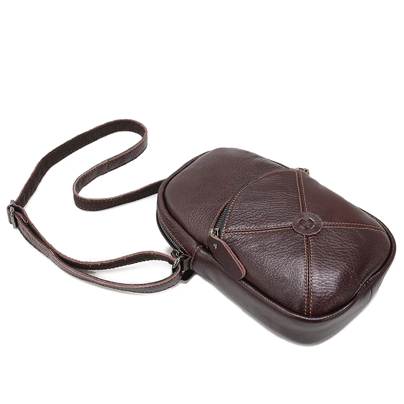 Nuleez Real Leather Cross-body Bags Unisex Cool Genuine Cowhide Leisure Bag Handbags Casual Green Brown On Sale 2021 |