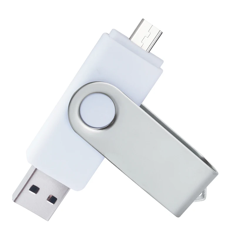 Оптовая продажа 2 в 1 OTG USB флеш-накопитель 128 Гб 64 ГБ 32 16 8 смартфон внешний
